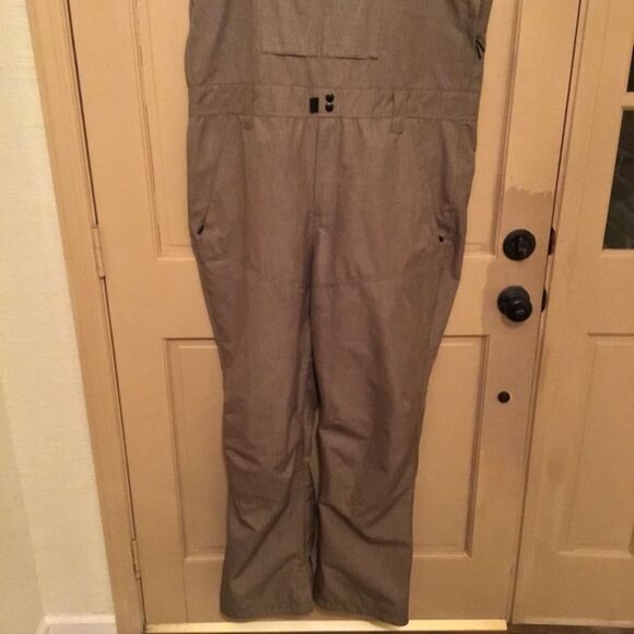 Ride Snowboard Outwear Men’s Central Bib, Olive Herringbone - Picture 6 of 12